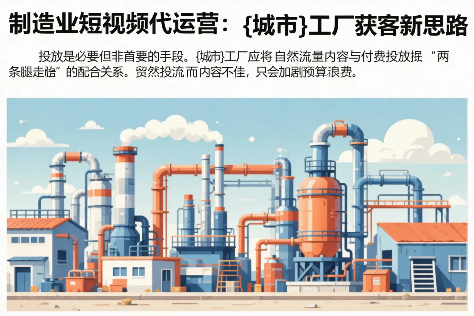 制造业短视频代运营：大通工厂获客新思路